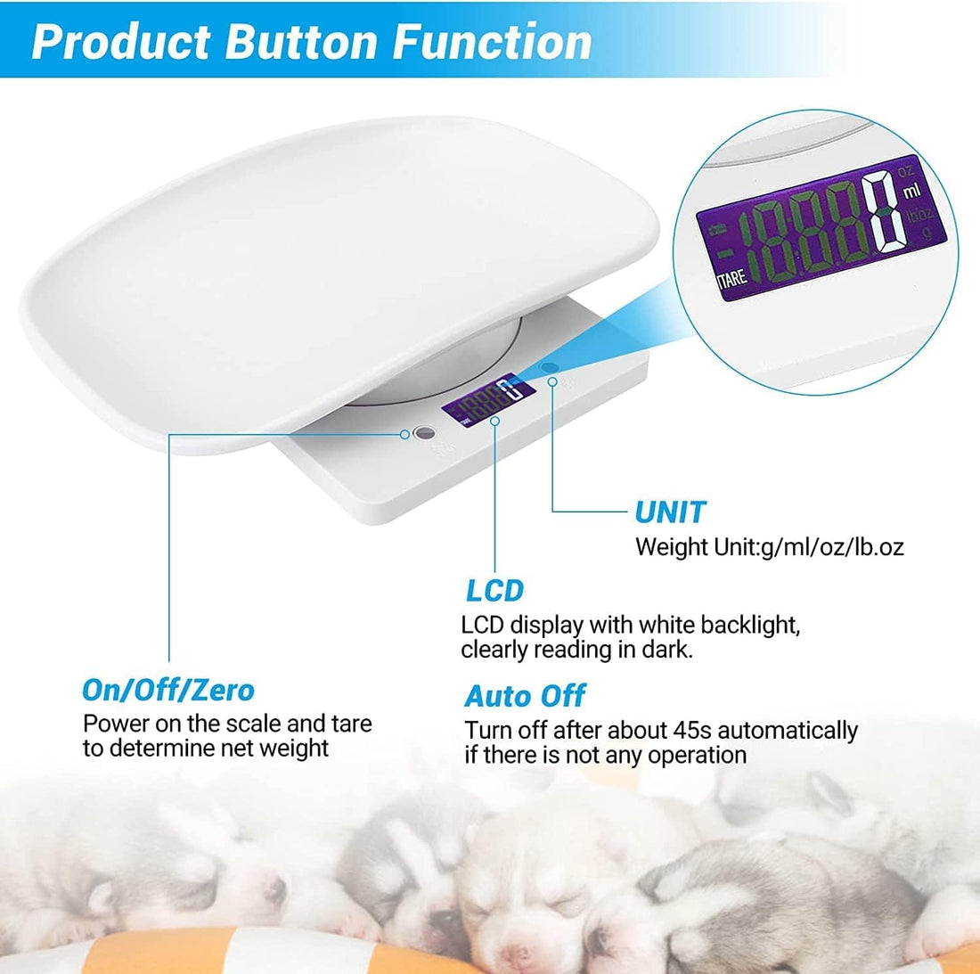 Digital Pet Scale,Puppy Scales Digital Small Animals Scales