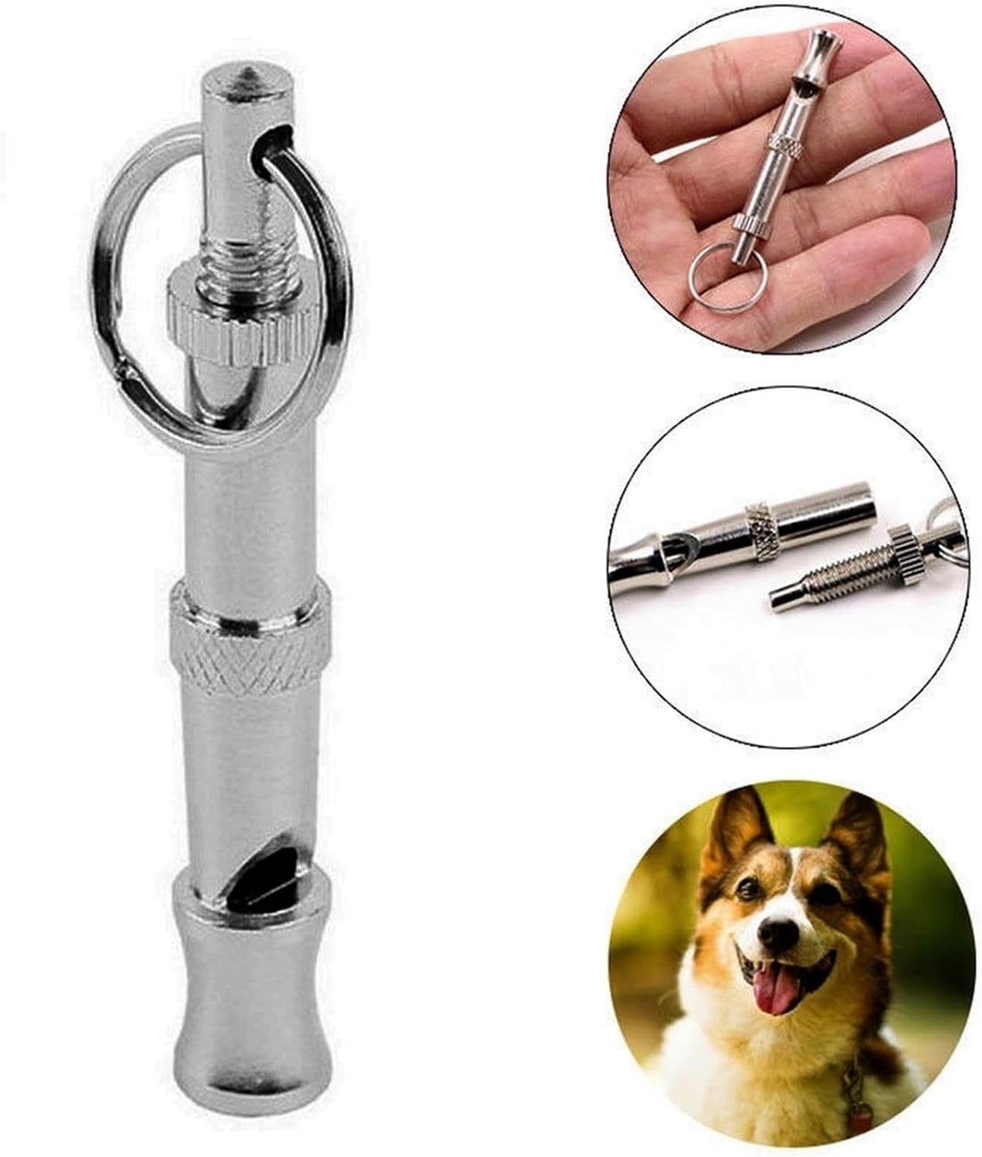 3Pcs Adjustable Ultrasonic Silent Dog Whistle, Training Whistle