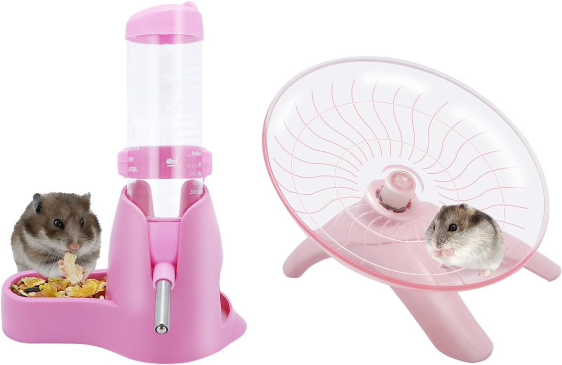 Wontee Hamster Water Bottle Water Dispenser Hamster Silent Exercise