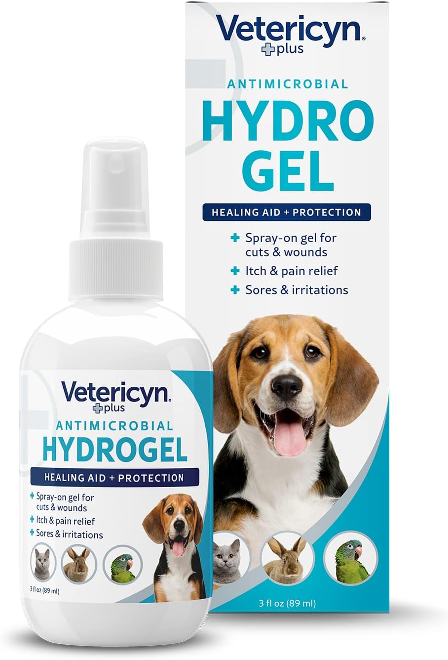 Vetericyn Plus Hydrogel Spray for Dogs, Wound & Skin Care Gel, 8 oz