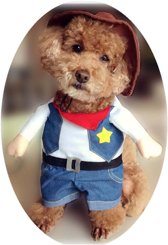 NACOCO Cowboy Dog Costume with Hat