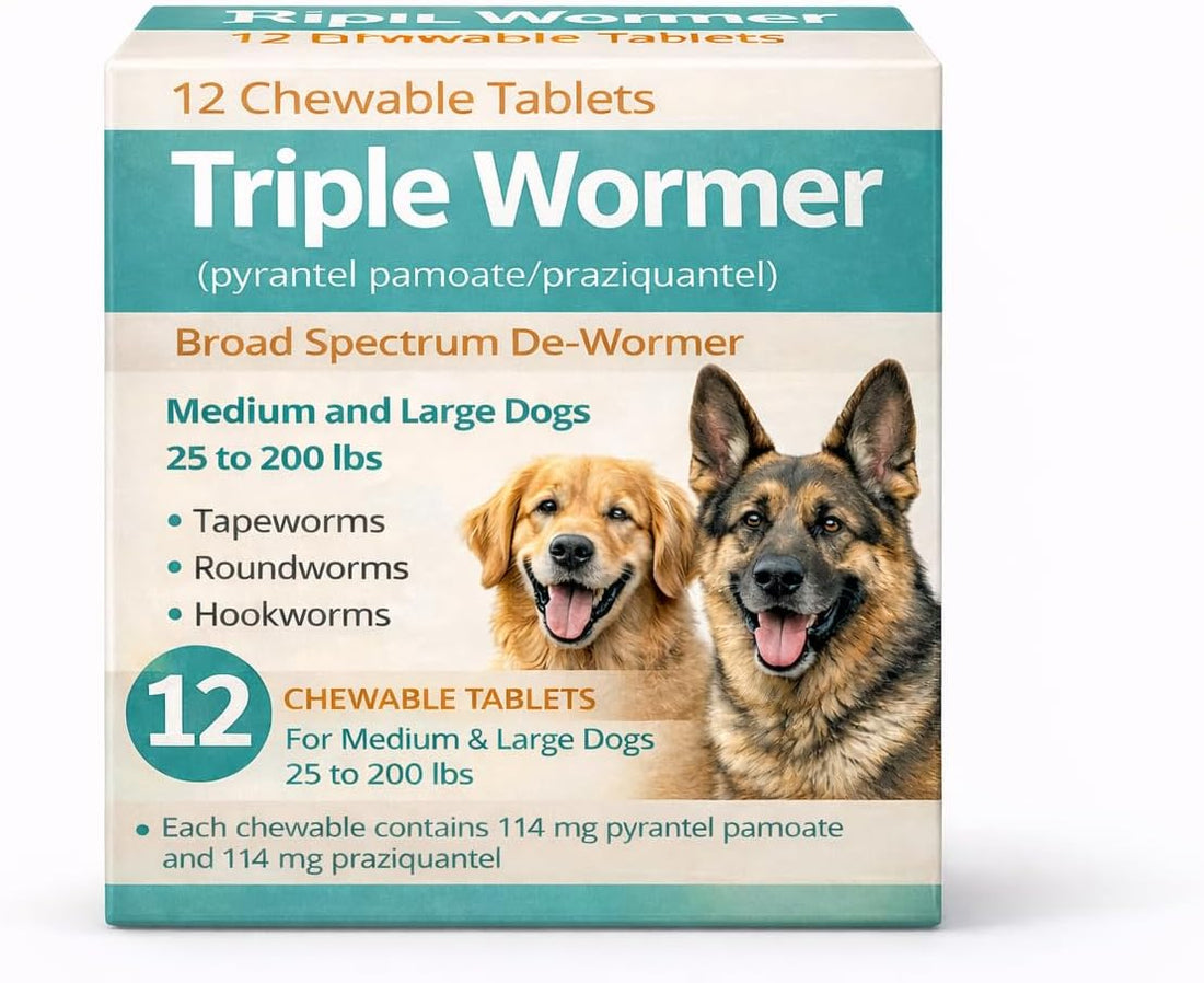 Pyrantel Pamoate and Praziquantel De-wormer Tablet for Medium & Large