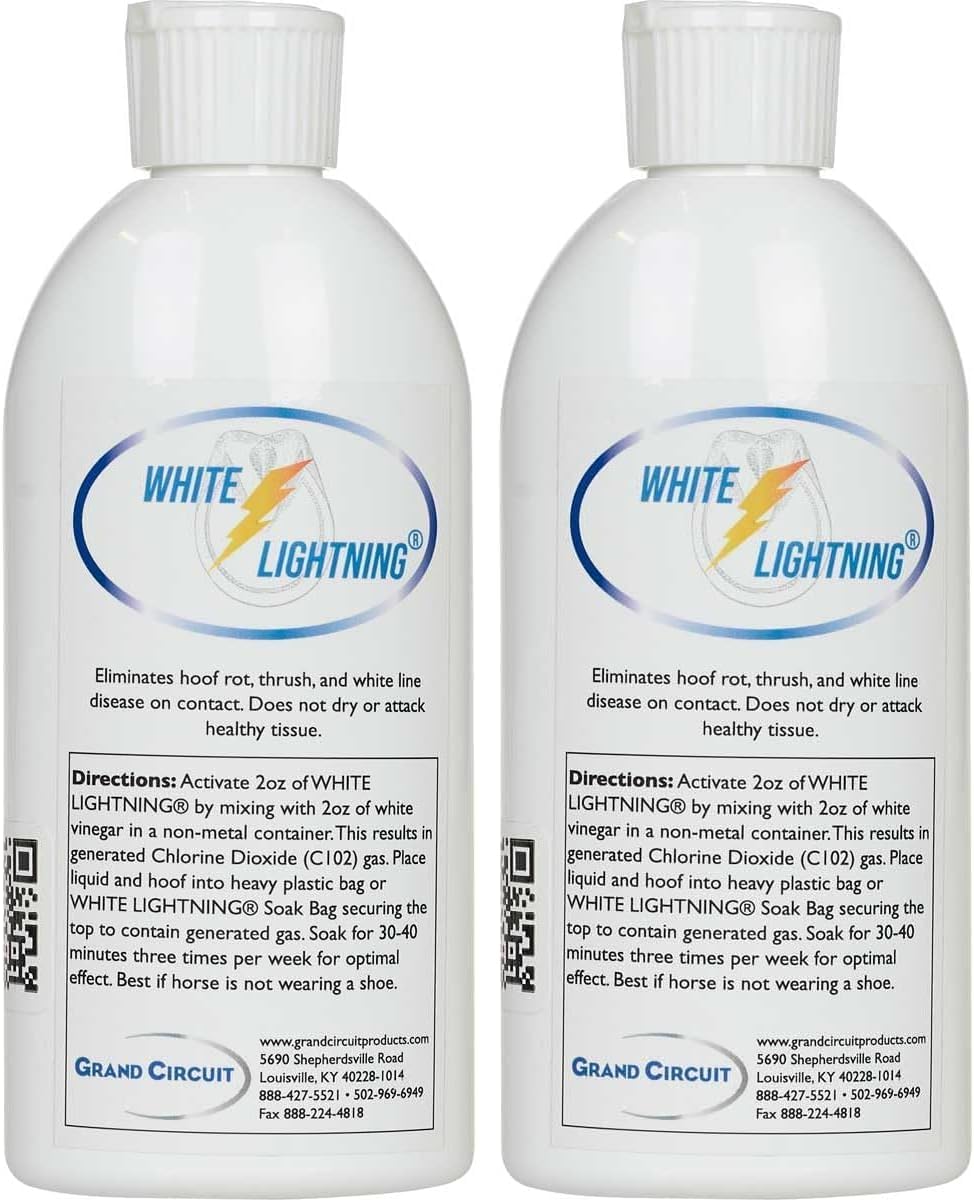 White Lightning Hoof Liquid 8oz, Clear (Pack of 2)