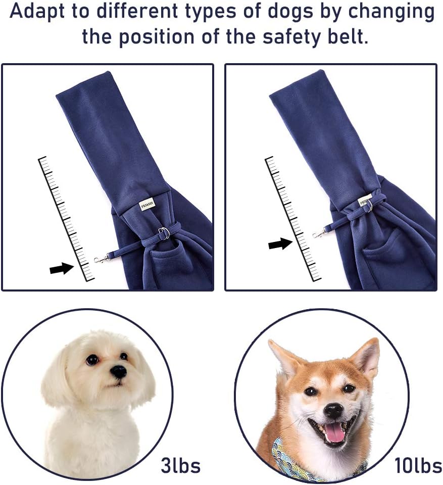 FDJASGY Small Pet Sling Carrier-Hands Free Reversible Pet Papoose Bag