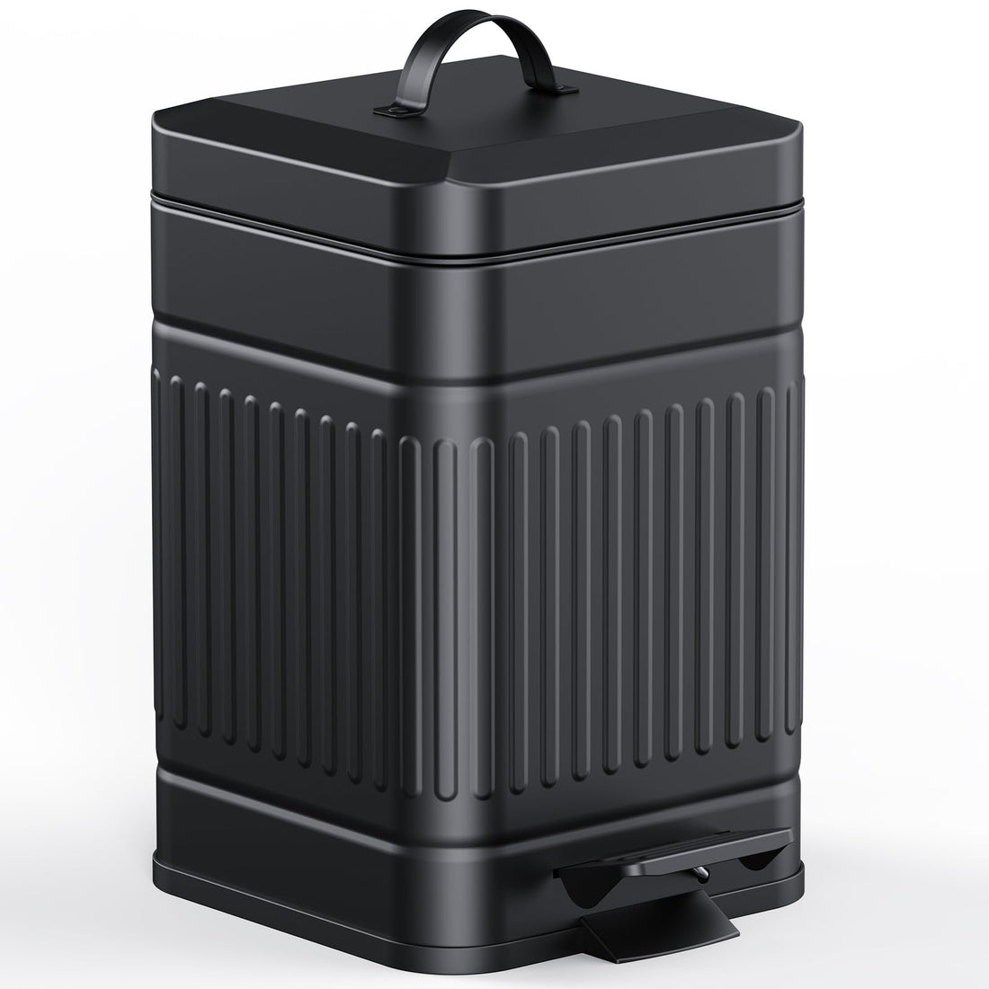 CEROELDA Small Trash Can with Lid-5L/1.3 Gal,Stainless Steel Outdoor