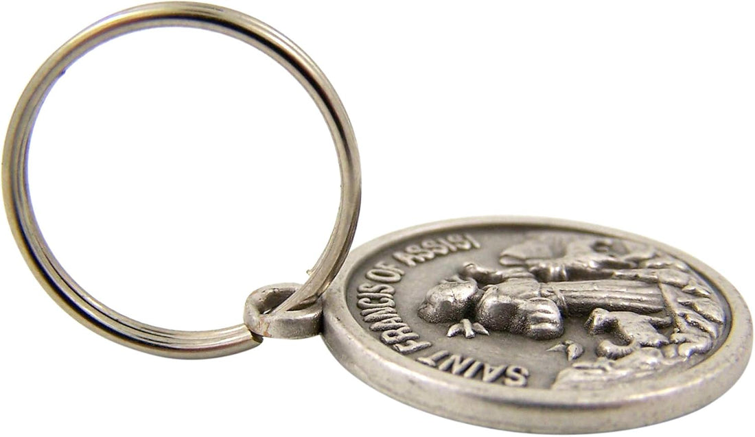 Needzo Silver Tone Base Metal Catholic Saint Francis of Assisi Patron