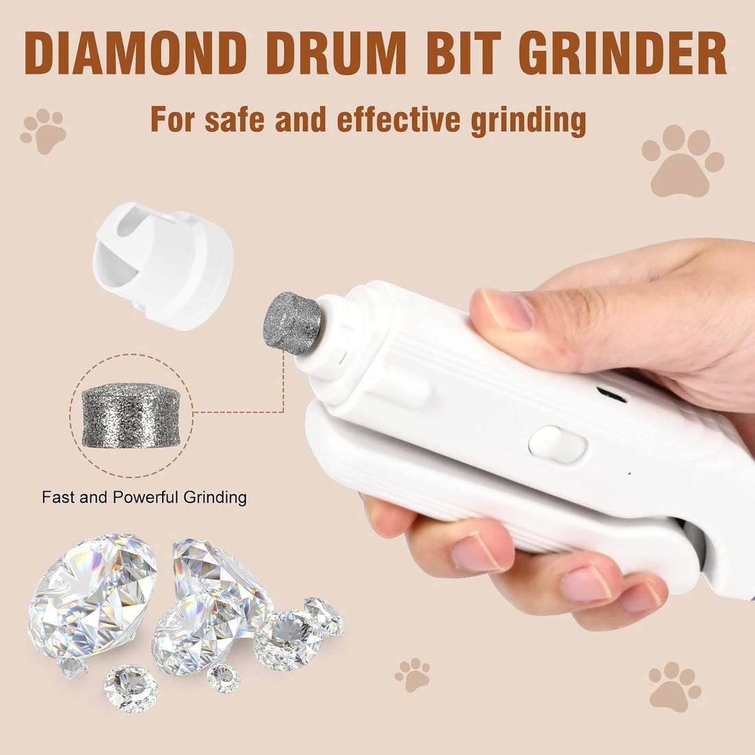 2-in-1 Dog Nail Grinder &Dog Nail Clippers with Light，Cat Nail