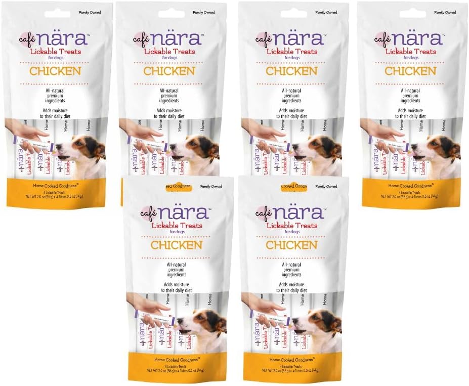 Café Nara Chicken Flavored Lickable Treats for Dogs - Pack of 6