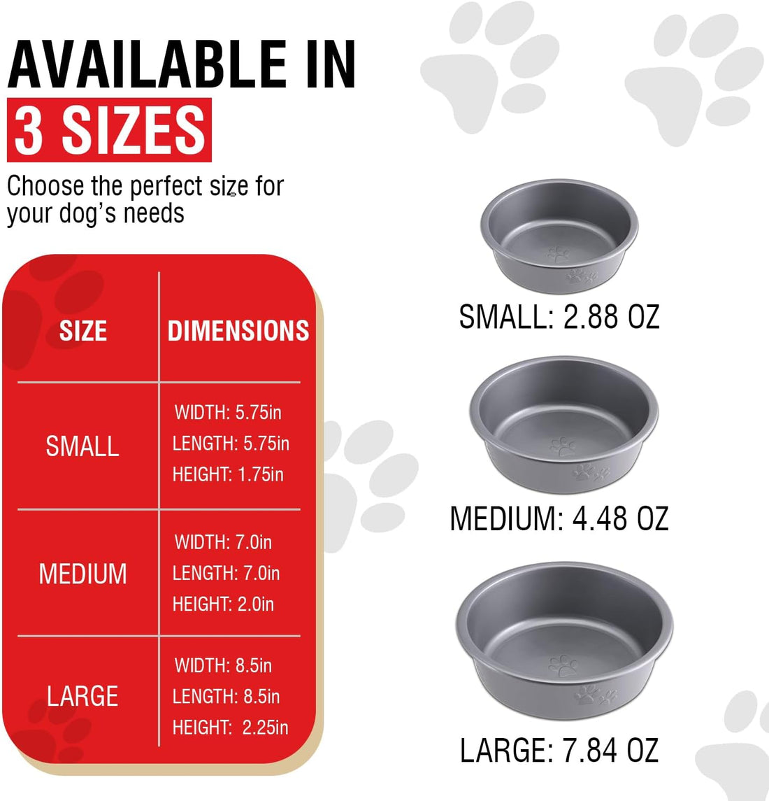 Loving Pets Dolce Luminoso Dog Bowl, Non-Skid Plastic Bowl