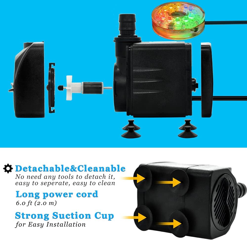 PULACO 160GPH Small Fountain Pump