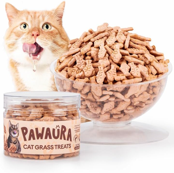 3.53oz Cat Grass Treats for Hairball Control, Digestive