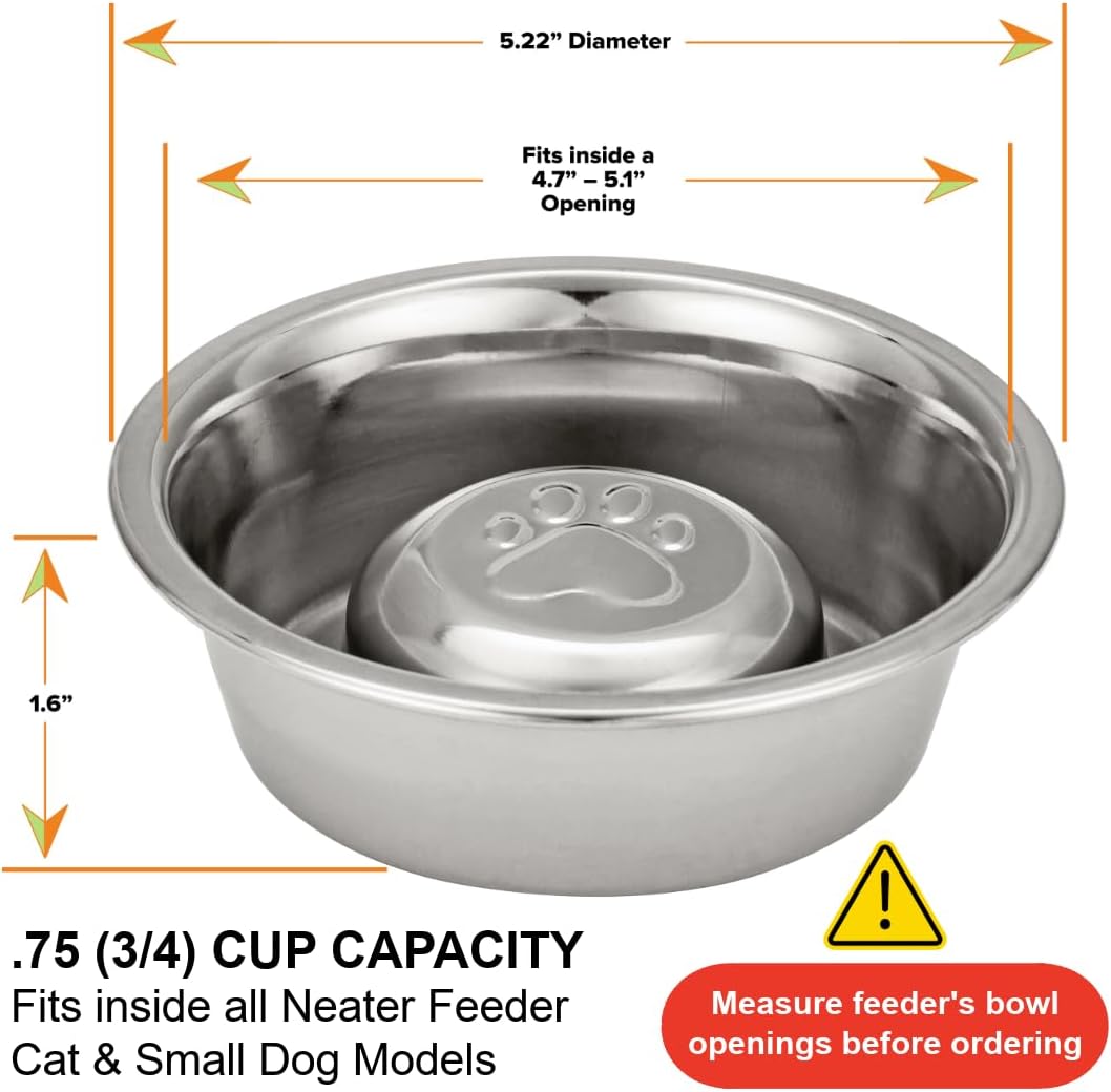 Neater Pet Brands Stainless Steel Slow Feed Dog Bowl