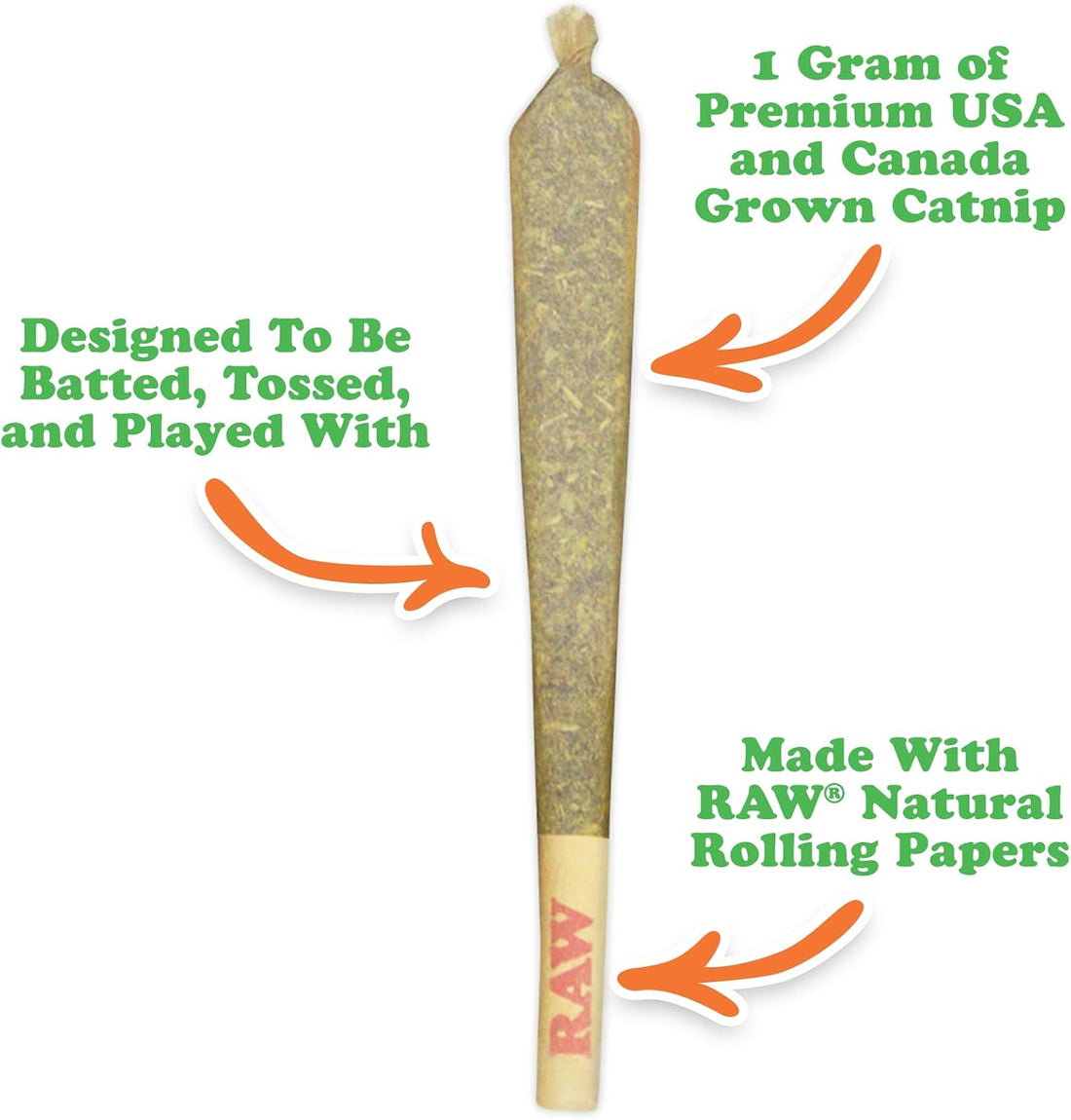Meowijuana Catnip Rollies for Cats, King-Size 6-Pack | High Potency