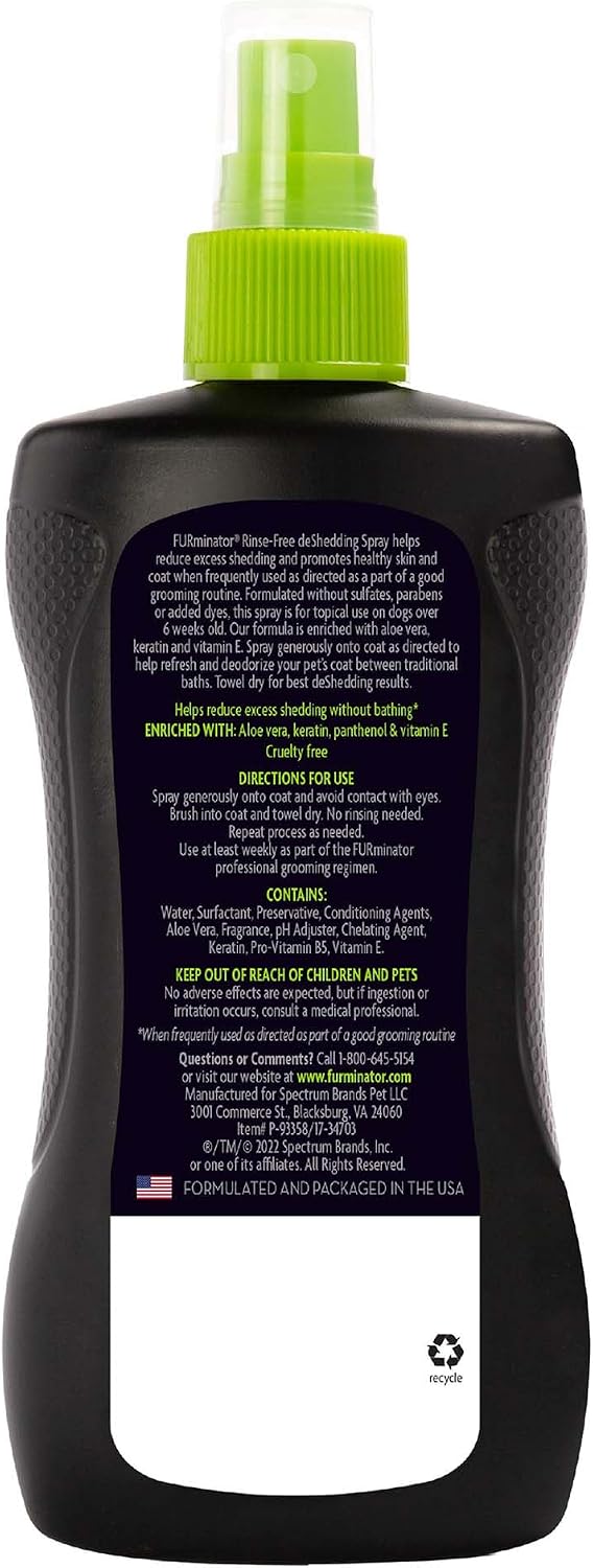 FURminator Rinse-Free deShedding Spray for Dogs