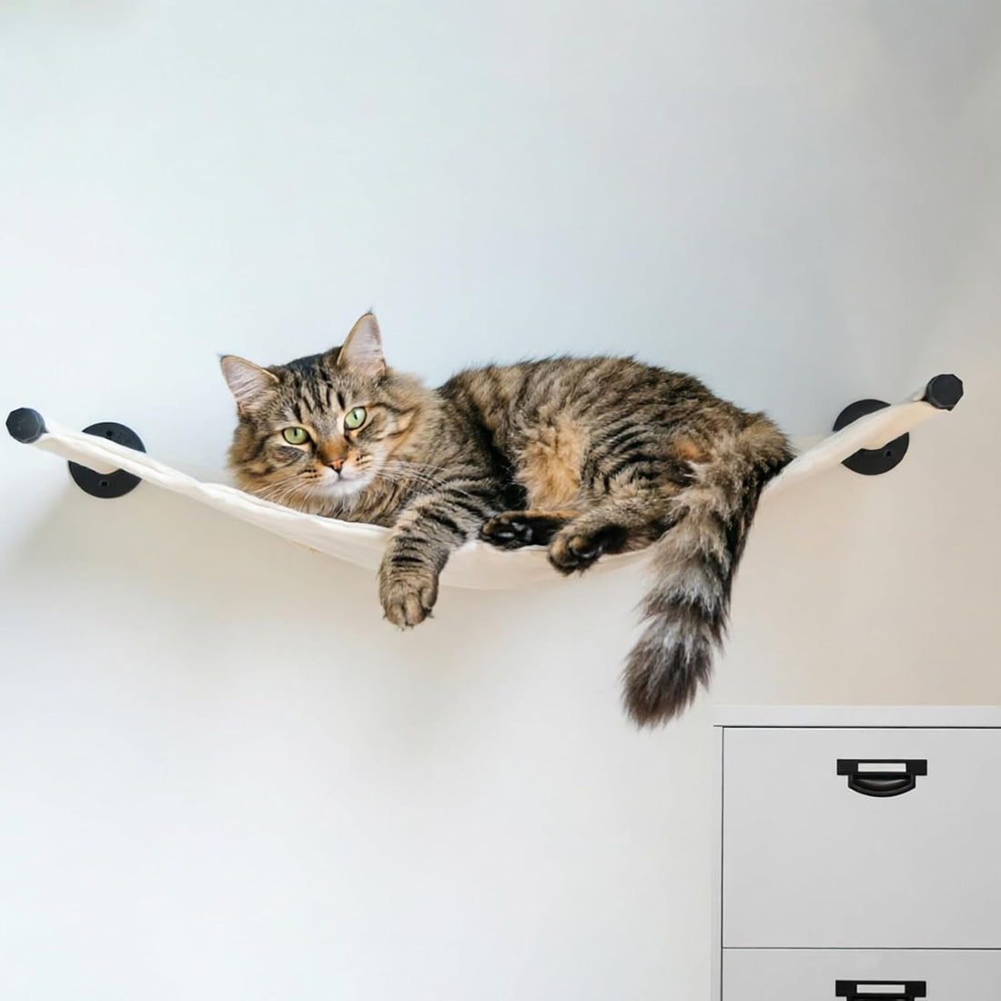 Cat Hammock Wall Mounted, Wall Mounted Cat Shelves, 35.43 x 12.99 in