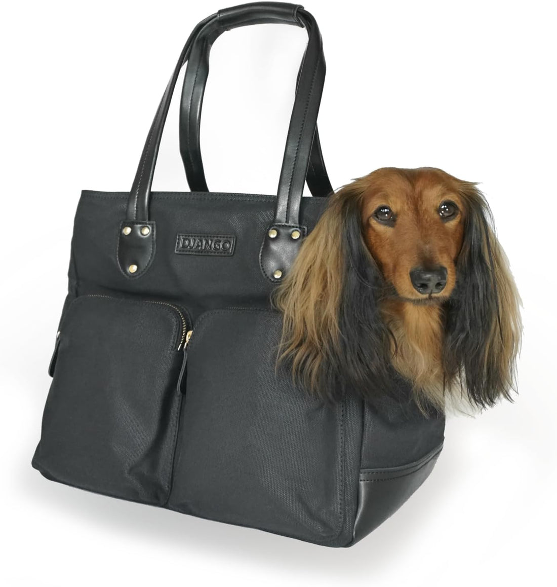 DJANGO Dog Carrier Tote Bag for Small Dogs, Supportive Base - Navy