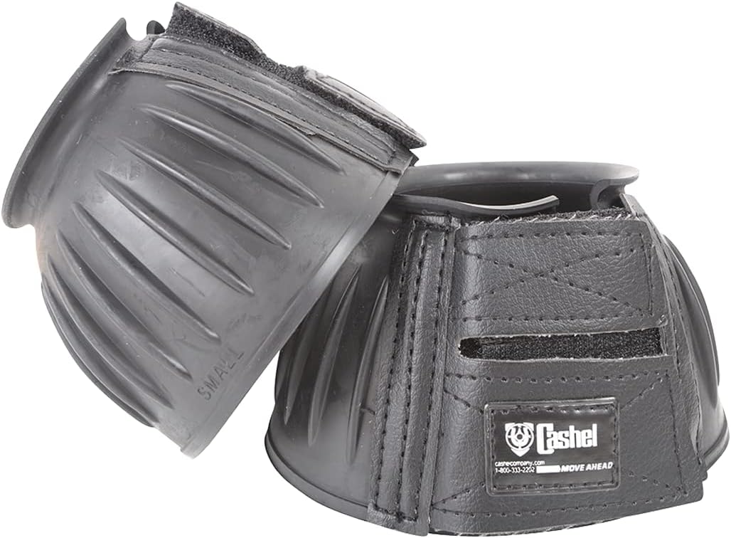 CASHEL Bell Boots Rubber, Black, Size: L (BB-BL-L)