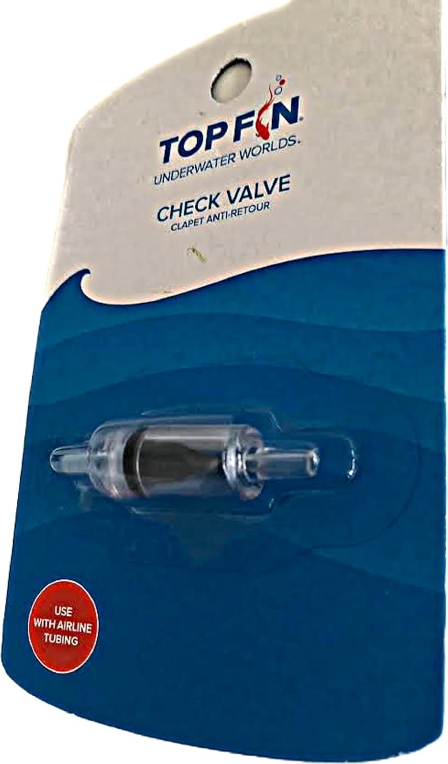 Top Fin Aquarium Check Valve. Keeps Water from Siphoning When Pump is