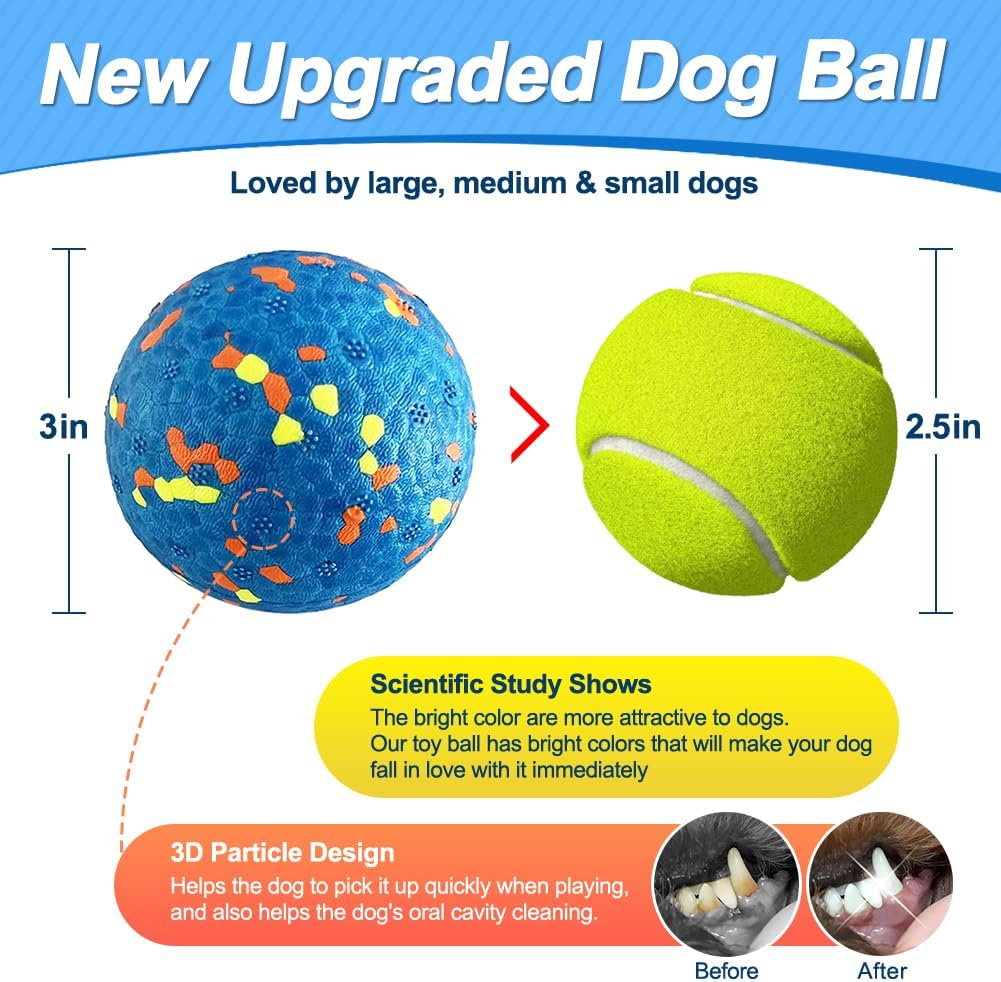 Mankoda Durable Dog Balls for Aggressive Chewers