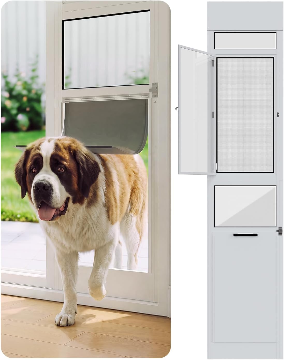 Small Dog Door for Sliding Glass Door Insert, Dogs Up to 30 lbs