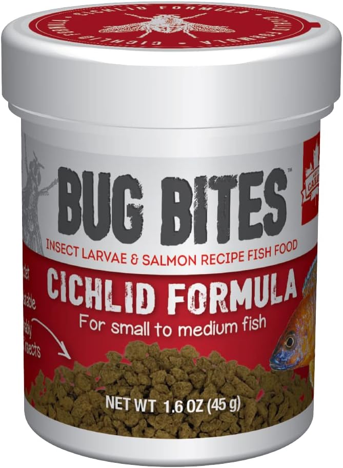 Fluval Bug Bites Cichlid Fish Food, 1.59 oz