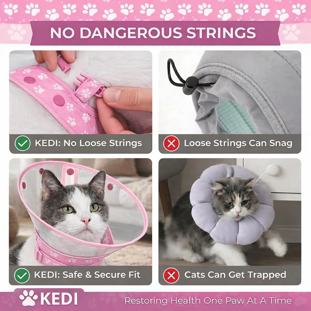 Cat Cone Collar After Surgery to Stop Licking, Escape-Proof