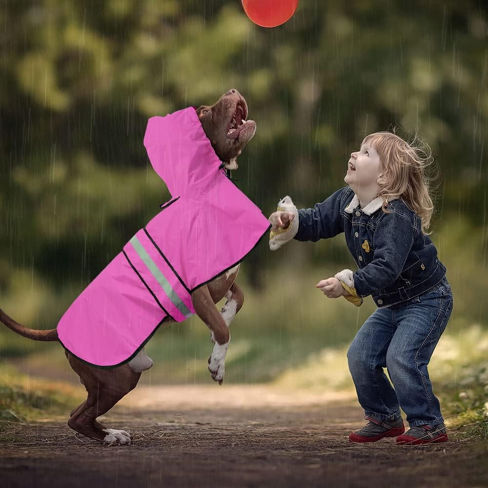 Waterproof Dog Raincoat - Adjustable Pet Rain Coats
