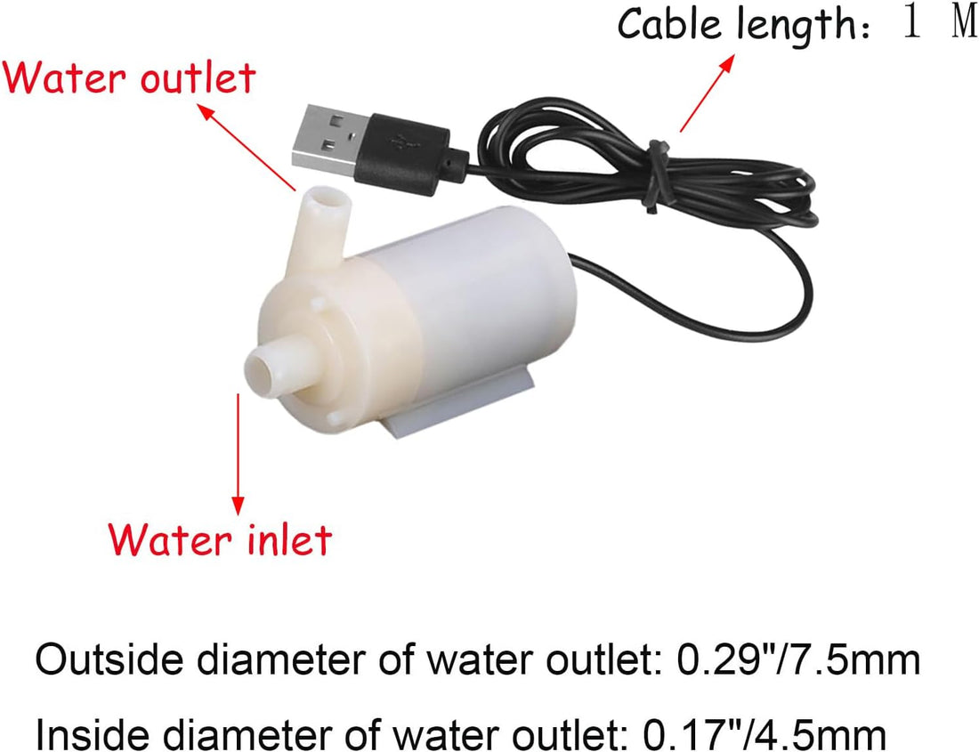 3PCS DC 3-5V USB Micro Submersible Mini Water Pump