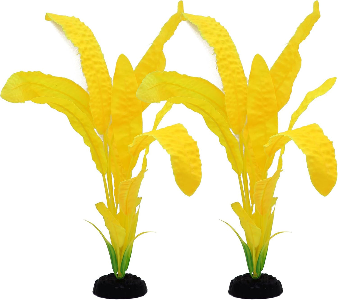 ALEGI Silk Aquarium Plants, 12 Inch Artificial Silk Plants Decorations