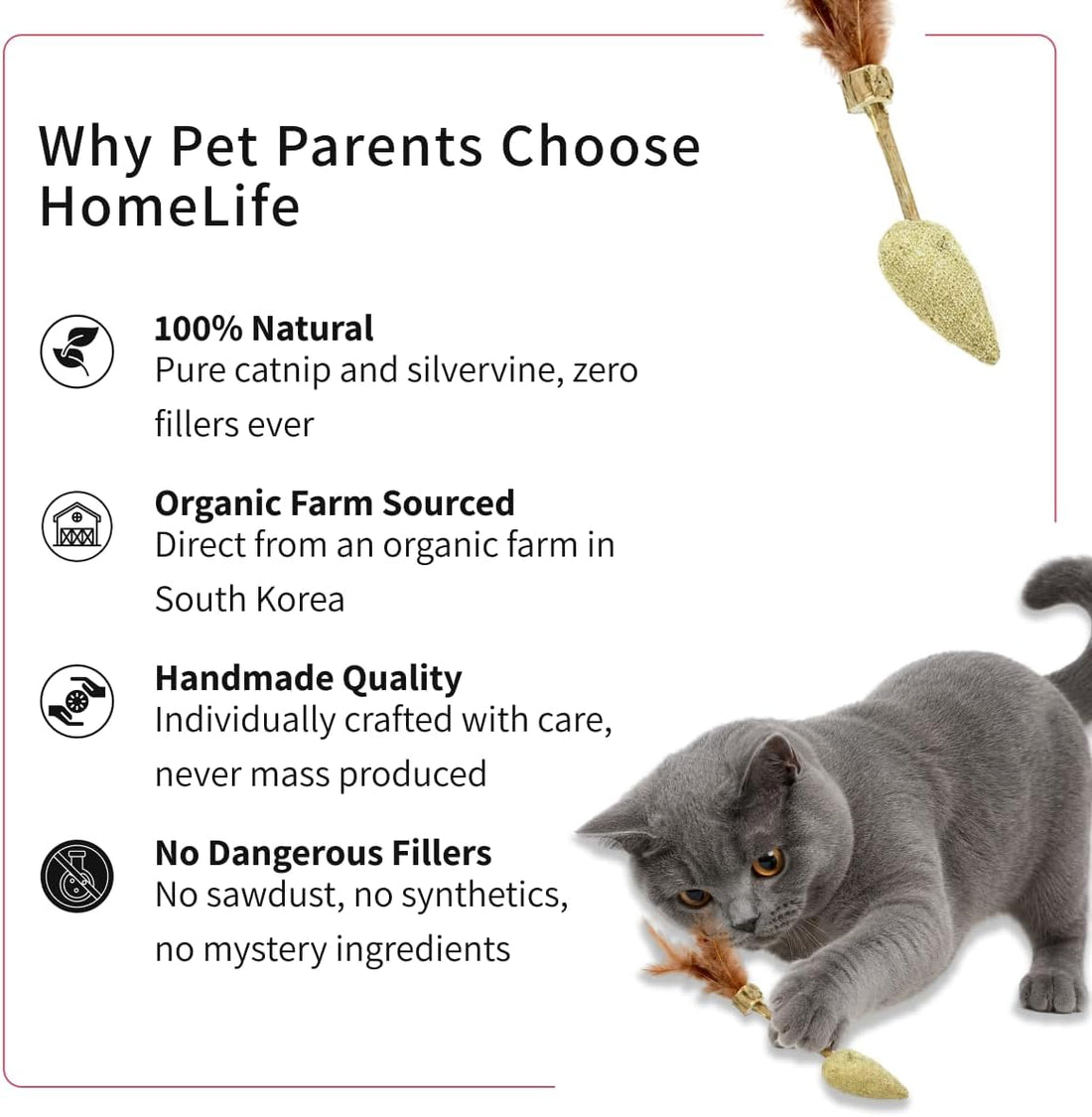 HomeLife Pet Snuggler Cat Toy – 100% Natural Silvervine Cat Toy
