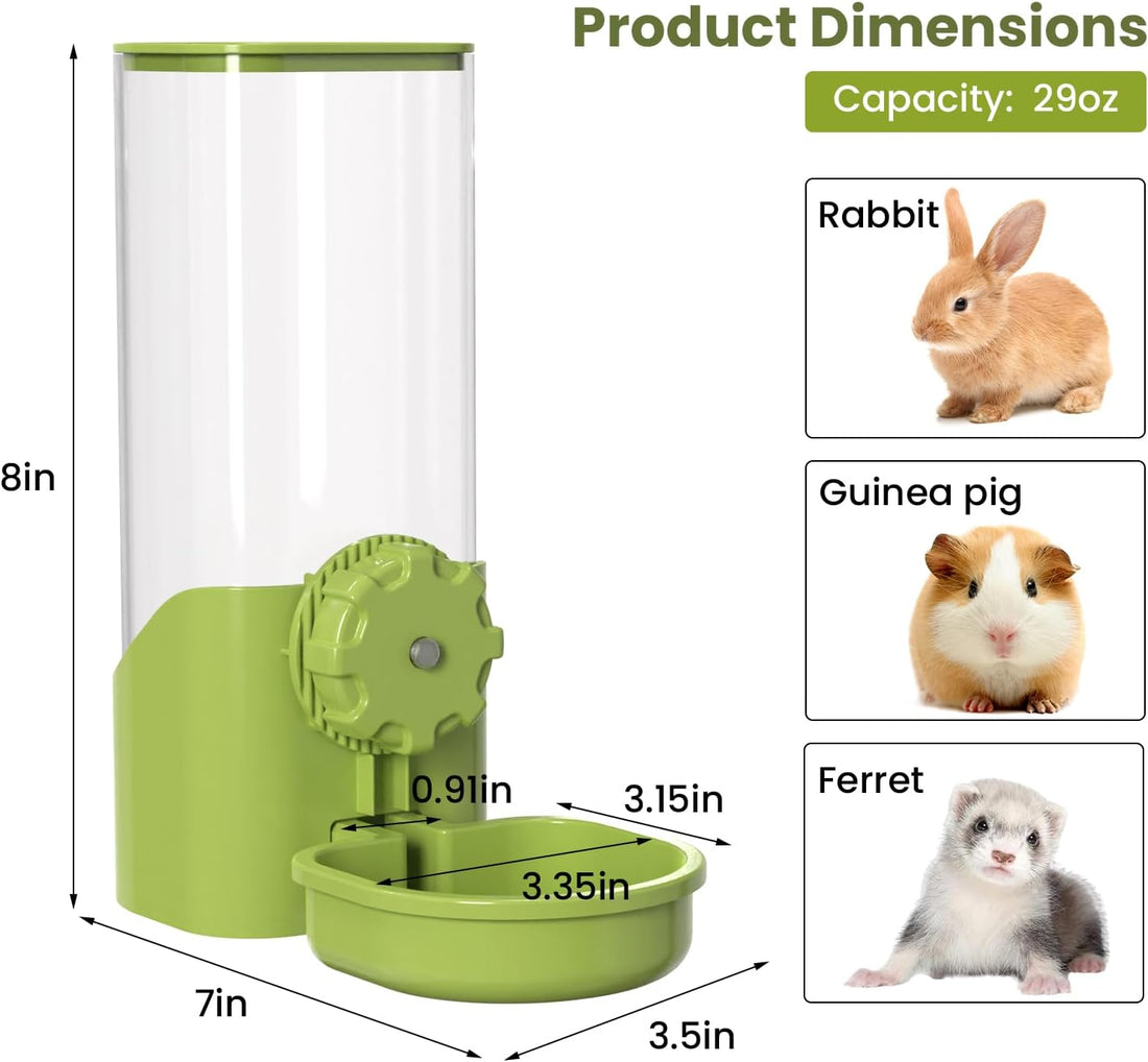 29oz Rabbit Water Bottle Dispenser for Cage, Bunny Water Bowl