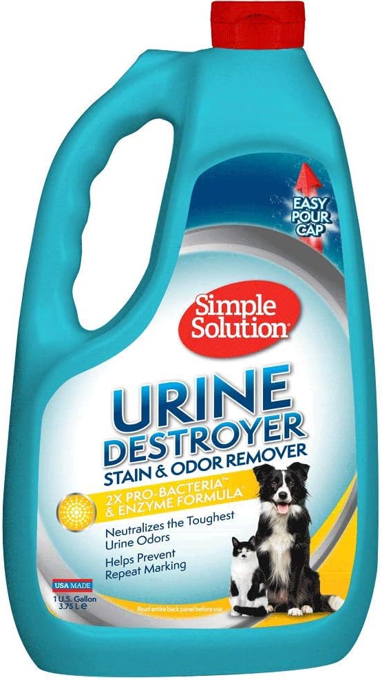 Simple Solution Urine Destroyer, Pet Urine Enzyme Cleaner, Gallon