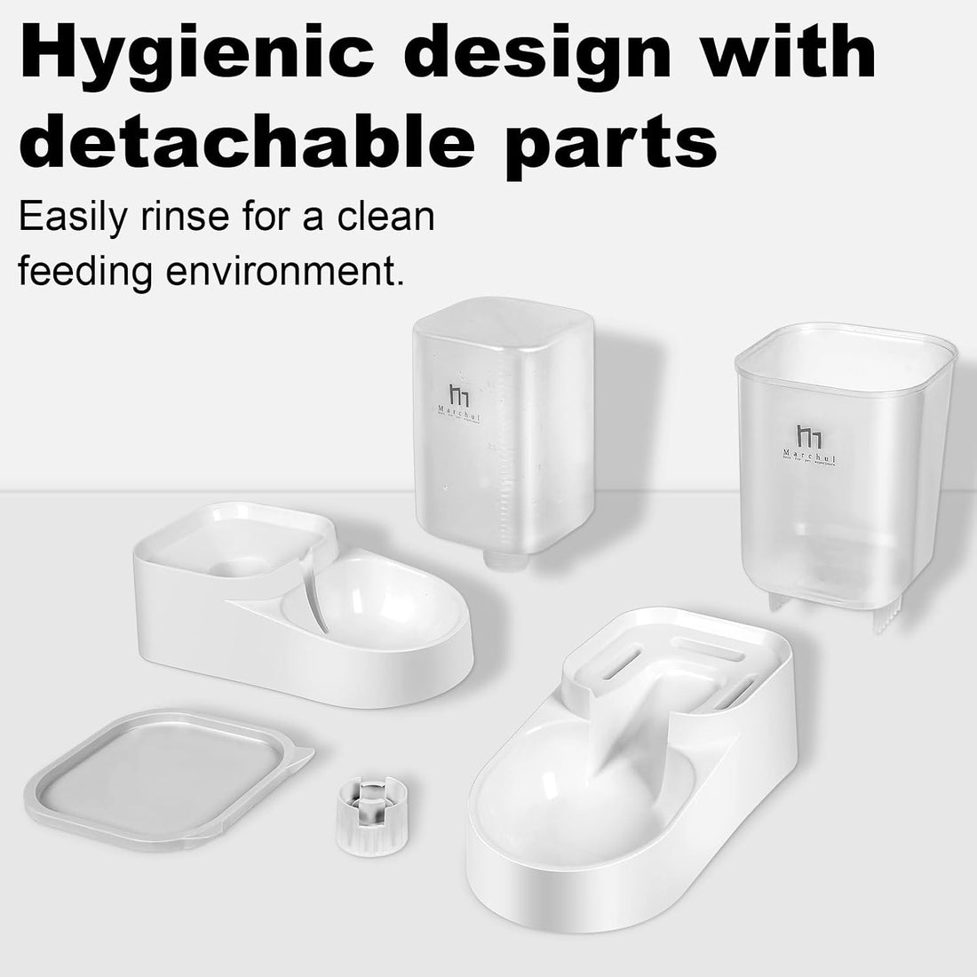 Marchul Dog Feeder, Gravity Cat Feeder and Water Dispenser Set