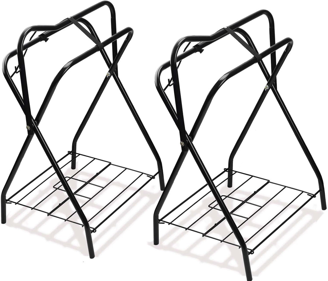 Saddle Rack Portable Folding Horse Saddle Stand for English