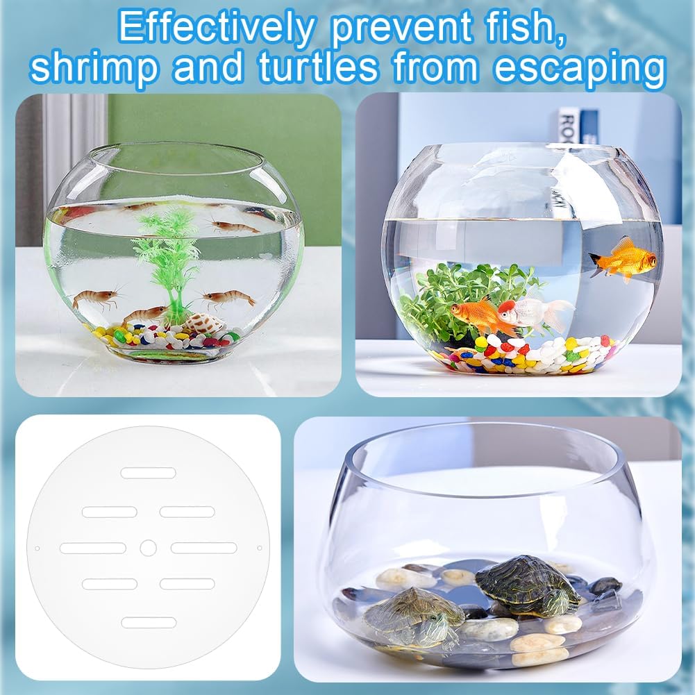 OLYCRAFT Acrylic Aquarium Anti-Jumping Lids Cover Round Acrylic Plate
