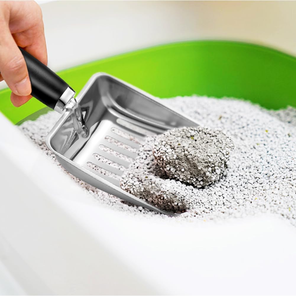 Apidgrowth Cat Litter Scoop - Stainless Steel Metal Cat Litter