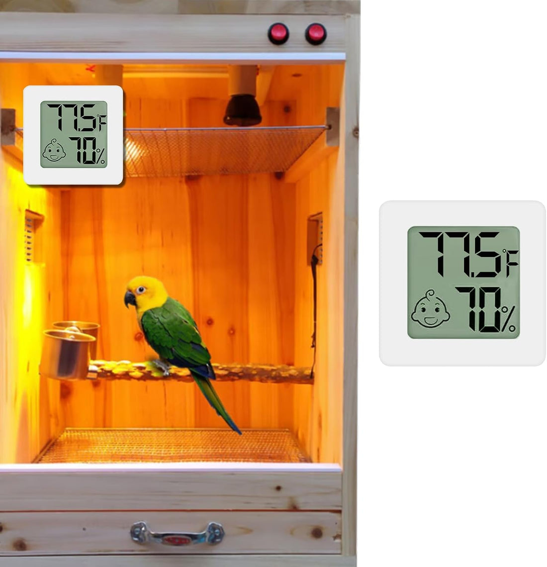 MANON ROSA Bird Thermometer Hygrometer