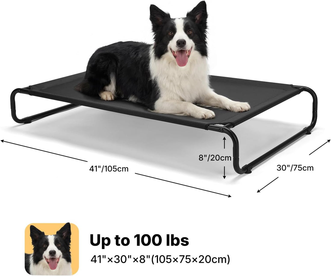 Veehoo Cooling Elevated Dog Bed, Outdoor Dog Bed for Large Dogs
