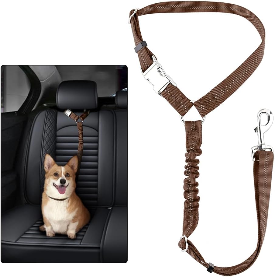 Plutus Pet Dog Seat Belt for Car Headrest