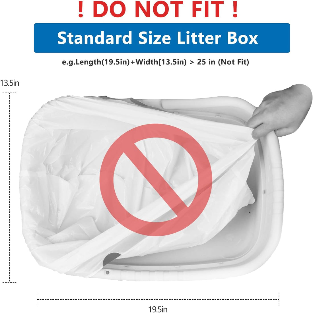 DSPET Self Cleaning Cat Litter Box Liners-60 Counts