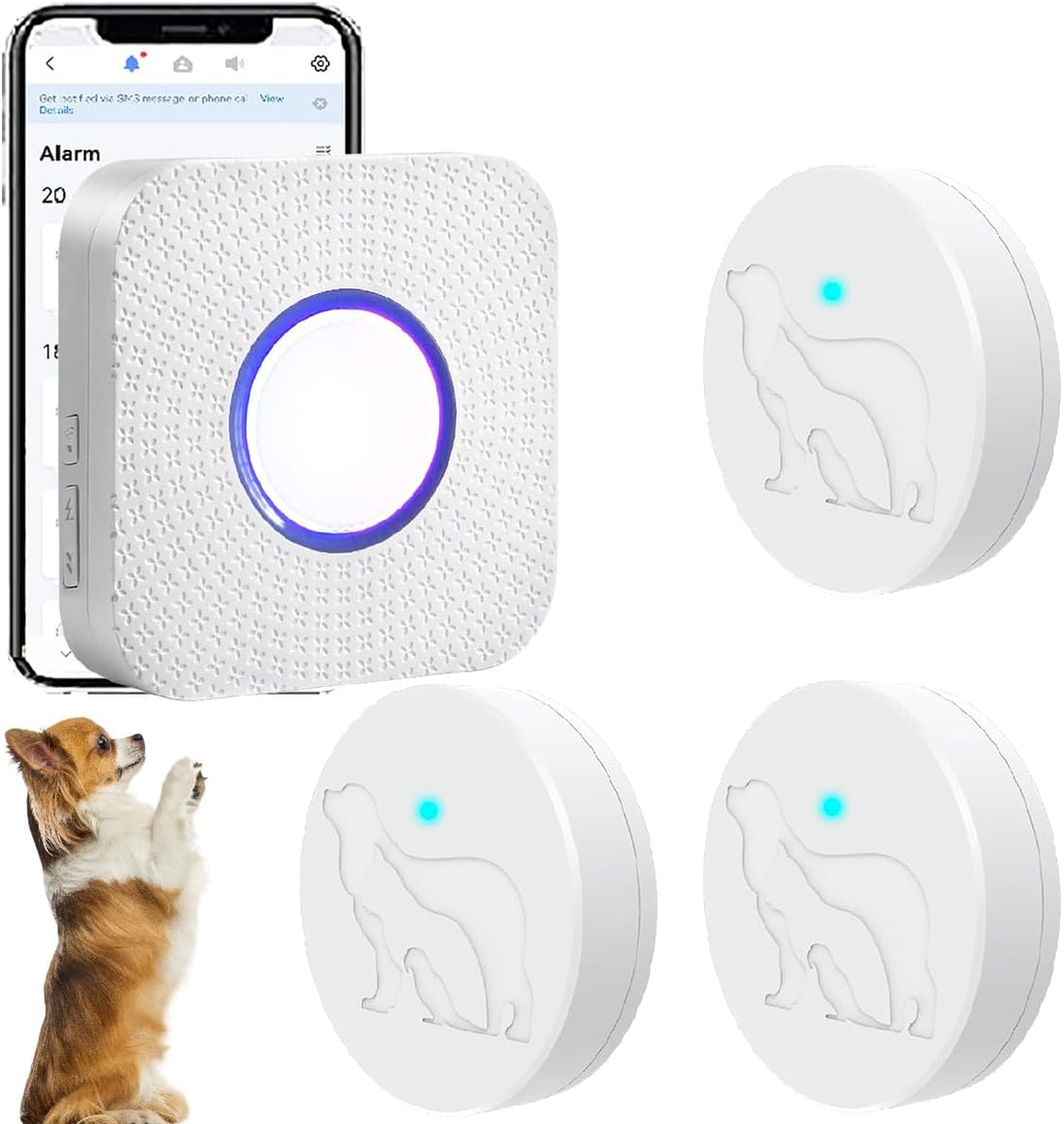 Dog Door Bell for Potty Training to Go Outside, WiFi Doggie Door Bell