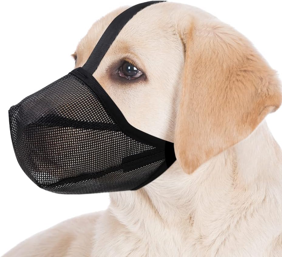 Dog Muzzle, Soft Mesh Covered Muzzles for Dogs