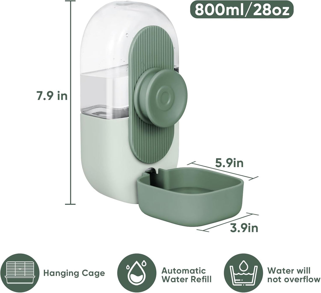 Lemtrflo 28oz Rabbit Water Bottle Dispenser, Bunny Cage Water Bowl