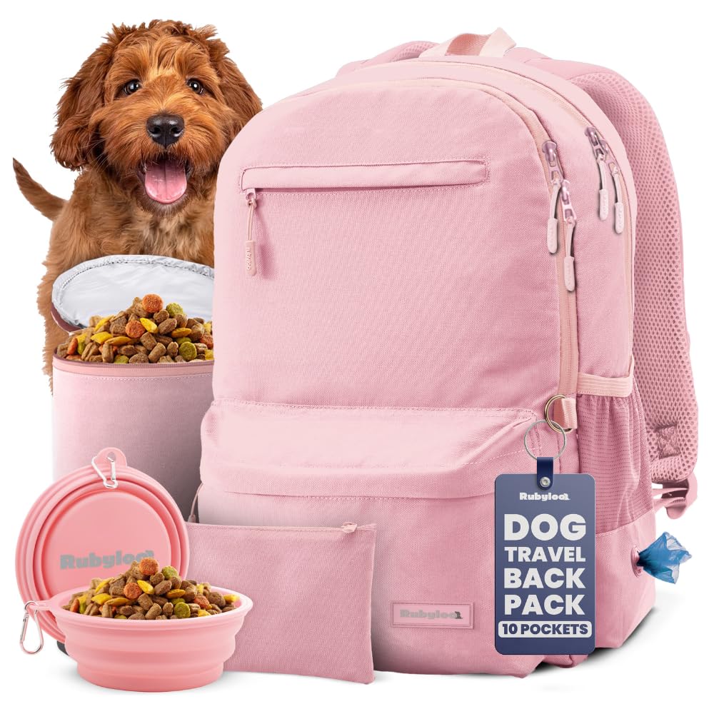 Dog Travel Bag for Supplies - Complete Dog Diaper Bag Backpack with 2