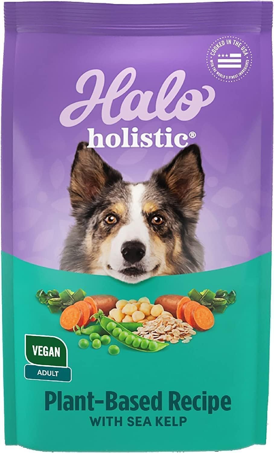Halo Holistic Dry Dog Food, Vegan Plant-Based Recipe, Superfoods