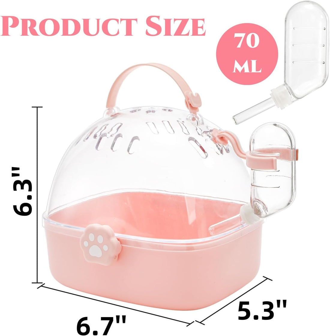 Hamster Carrier Cage with Handle, Small Animal Outgoing Cage