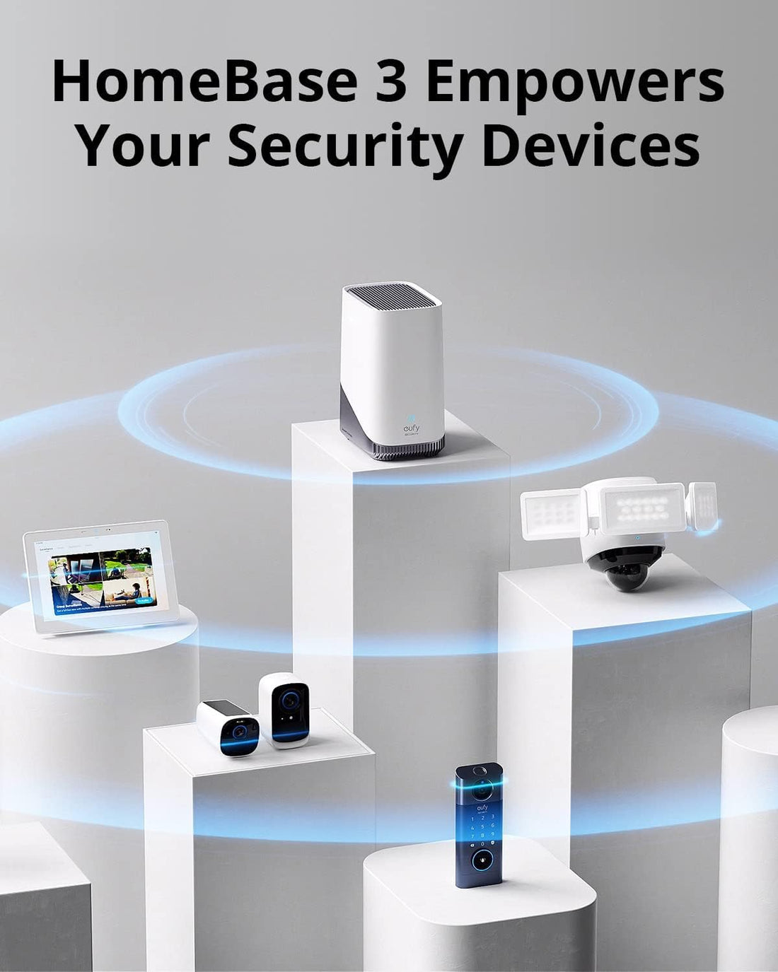 eufy Security Indoor Cam E30 3 Cam-Kit & HomeBase S380 (Bundle)