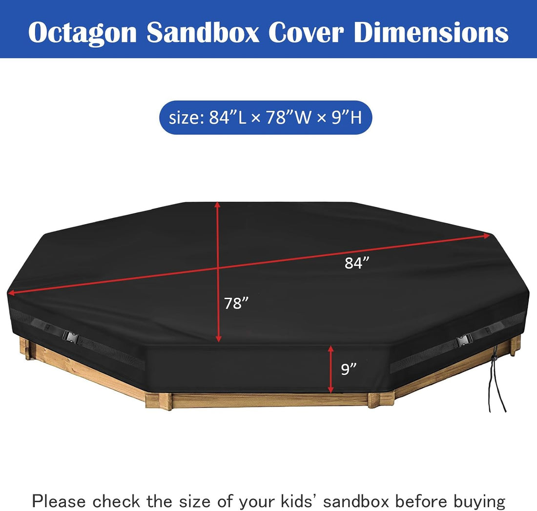Kasla Octagon Sandbox Cover, 64" L×56" W×9" H