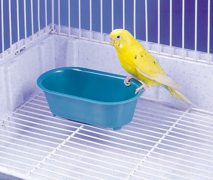 Penn-Plax Bird Bath with Mirror -Engaging Cage Accessory 5.75