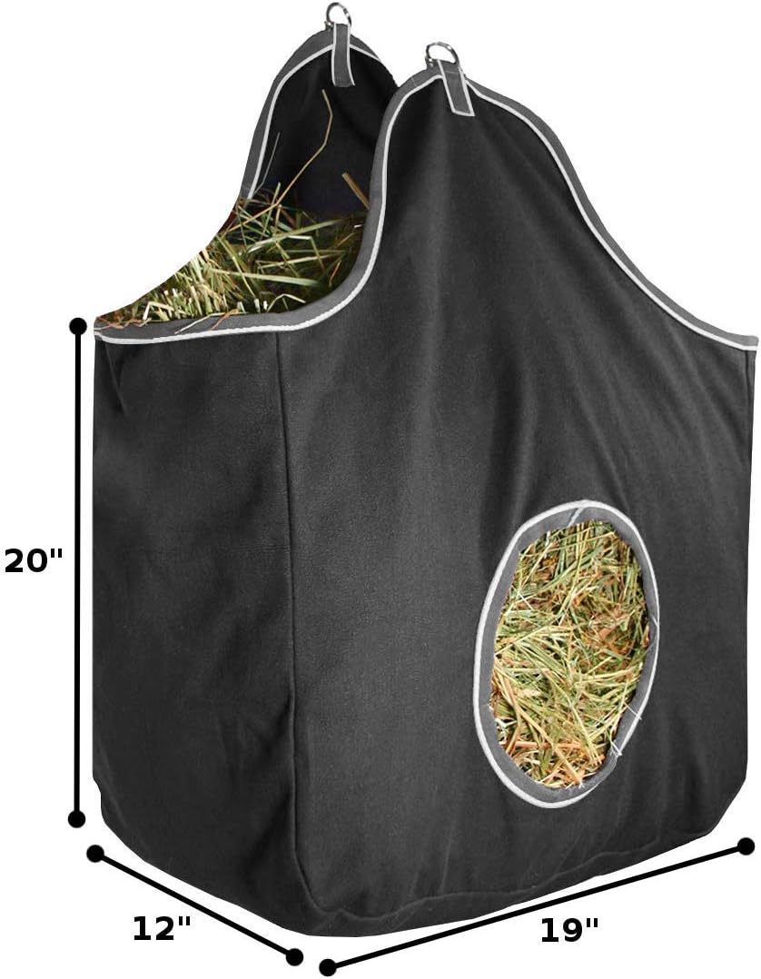 Derby Originals Large 24 OZ Canvas Horse Hay Bag 2 Sided Combo Design